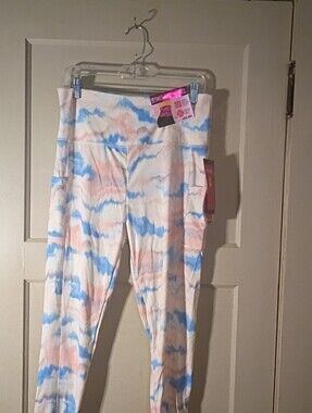 Women’s Tie-Dye Pocket Leggings - Blue & Pink NWT